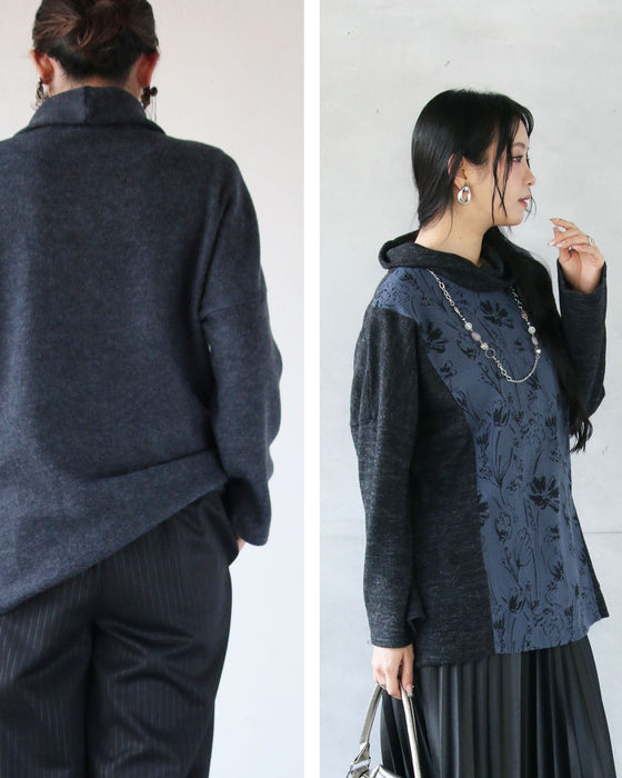 「モード可愛い」と「細見え」が叶う 花柄モード切替トップス