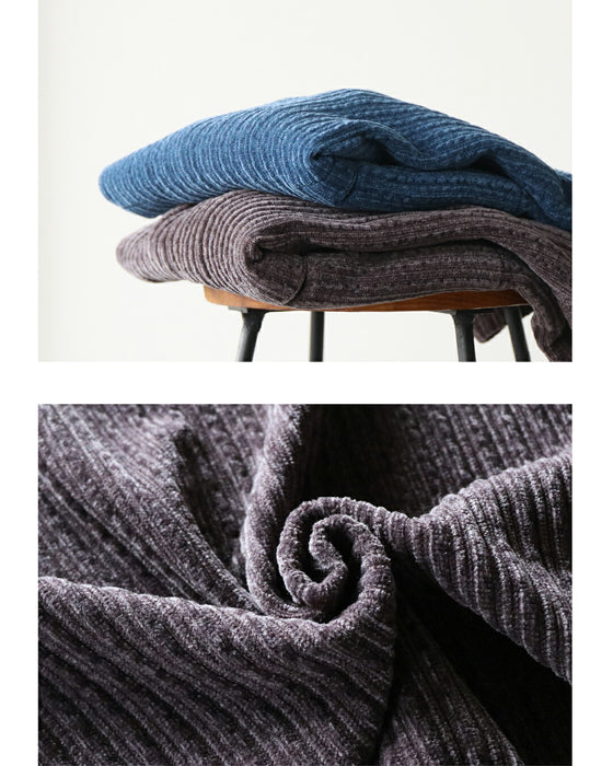 ニュアンス配色が映えるスモーキーベロアチュニックトップス