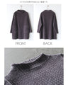ニュアンス配色が映えるスモーキーベロアチュニックトップス
