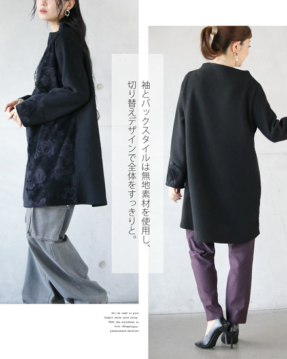 上品さと抜け感を叶える 花柄チュニックトップス