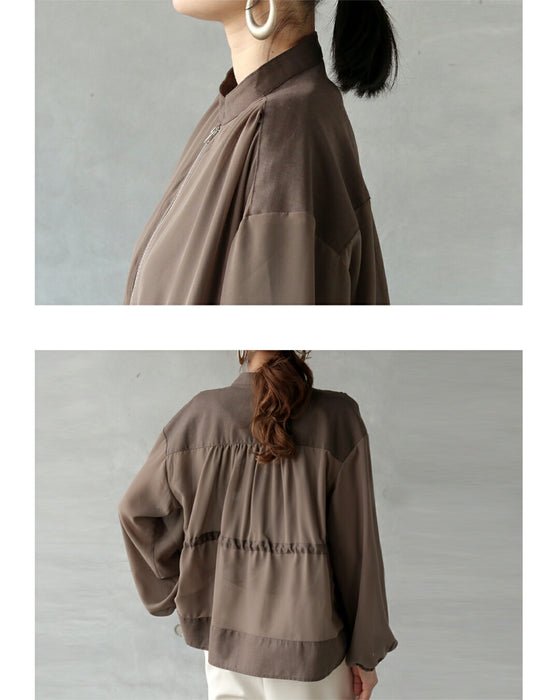 上品シアーで差をつける大人のためのシアーブルゾン