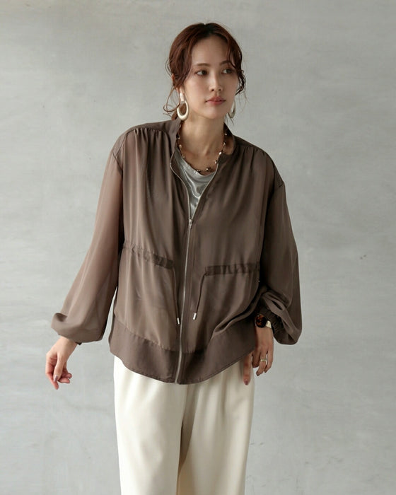 上品シアーで差をつける大人のためのシアーブルゾン