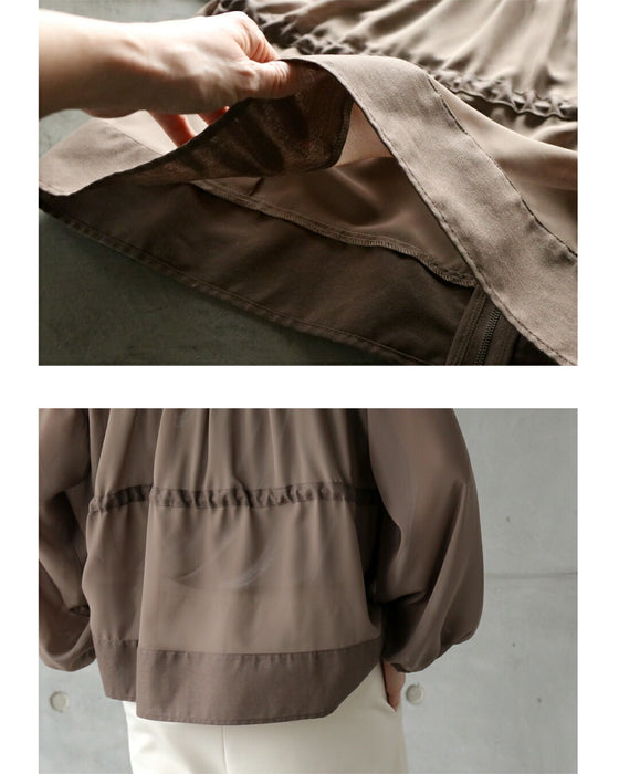 上品シアーで差をつける大人のためのシアーブルゾン