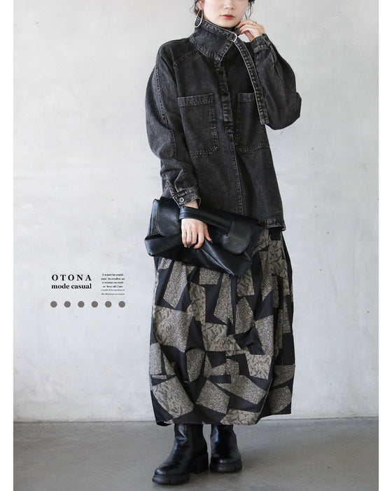 シャープに着る、襟デザインデニム