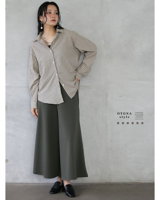 シャツにもライトアウターにも。ヴィンテージ配色ストライプシャツ