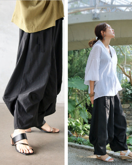 楽なのに洗練。立体タックパンツ