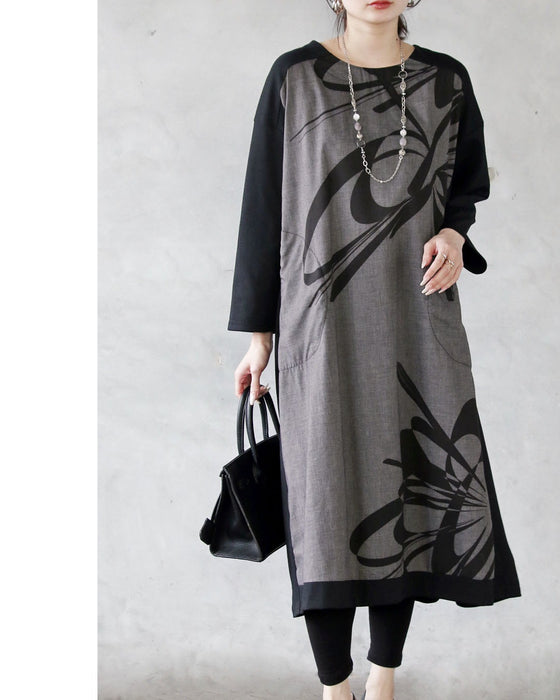 静かに大胆に映える。アートプリントワンピース