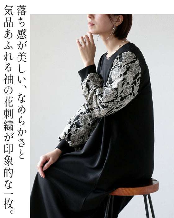 袖で魅せる気品漂う上質ワンピース