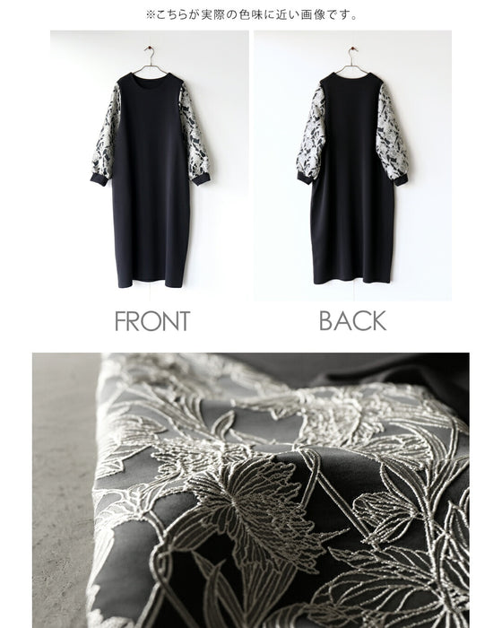 袖で魅せる気品漂う上質ワンピース