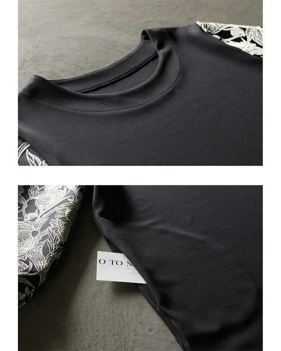 袖で魅せる気品漂う上質ワンピース