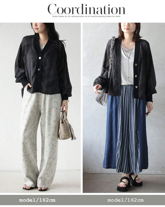 上品に光を透かす、洗練シアーアウター