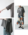 クシュッと絞って こなれ見え ドロストロゴTシャツ