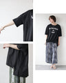 クシュッと絞って こなれ見え ドロストロゴTシャツ