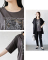 パリの空気を纏う。メッシュ重ねの刺繍デザインTシャツ