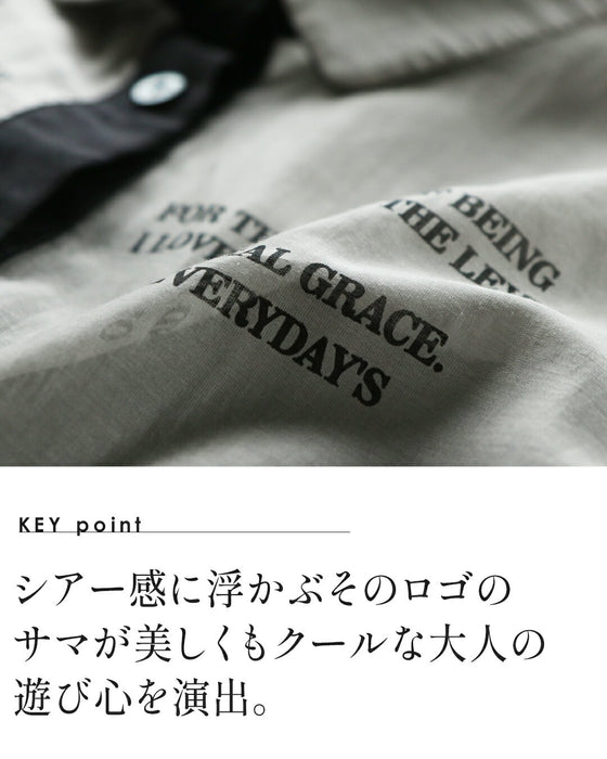 エッジの効いた主役級。英文字モードシアーシャツ