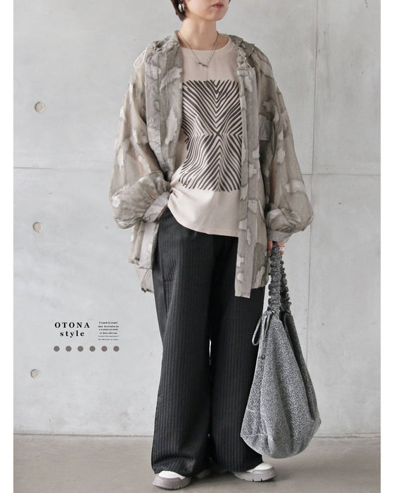 【一癖で差をつける】大人仕立てのストライプワイドパンツ