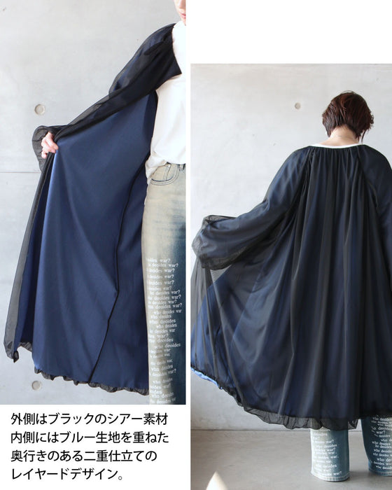 重ねるだけで、空気をまとう。モードに揺れるシアーロング羽織