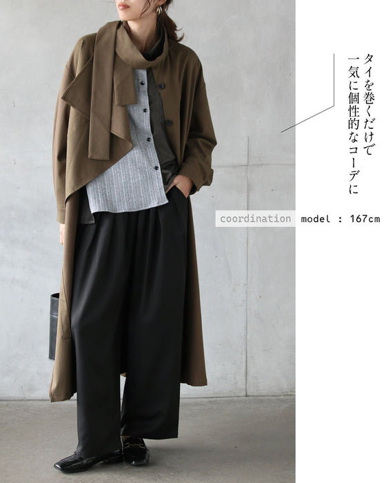 この1枚で様々な表情を生む 大人の変形トレンチコート