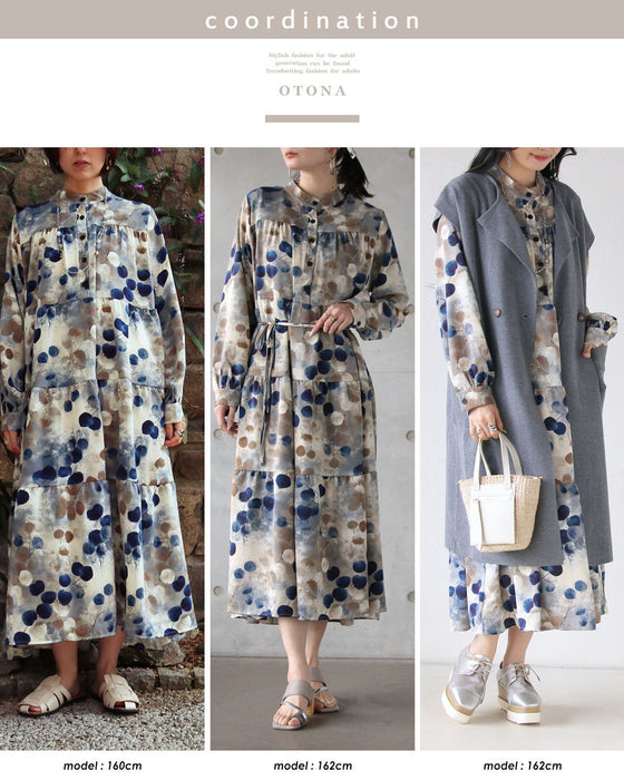 水彩を纏う。爽やかに揺れるティアードワンピース