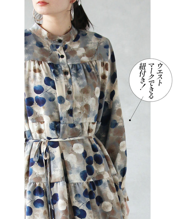 水彩を纏う。爽やかに揺れるティアードワンピース