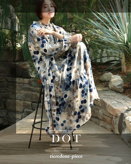 水彩を纏う。爽やかに揺れるティアードワンピース