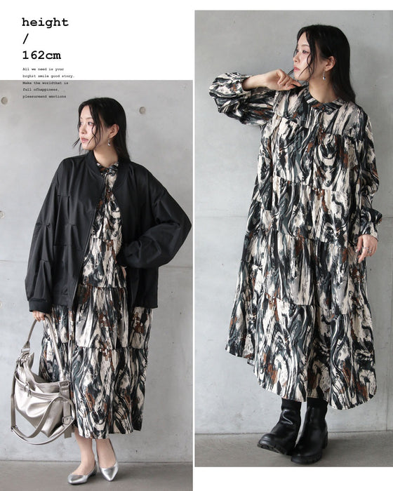 一枚で完成する、アートを纏うモードワンピース