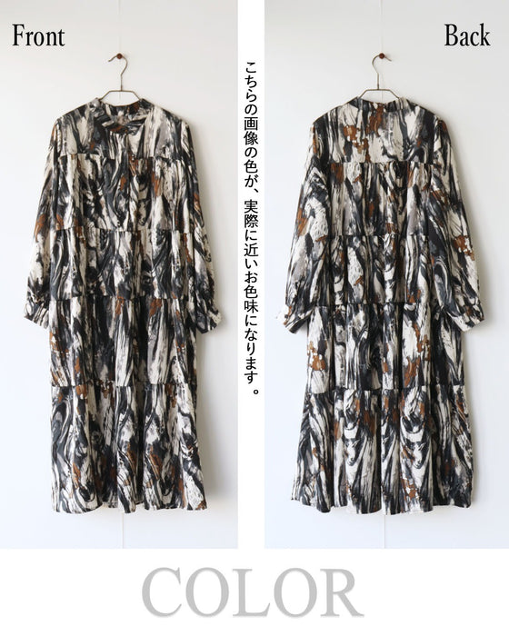 一枚で完成する、アートを纏うモードワンピース