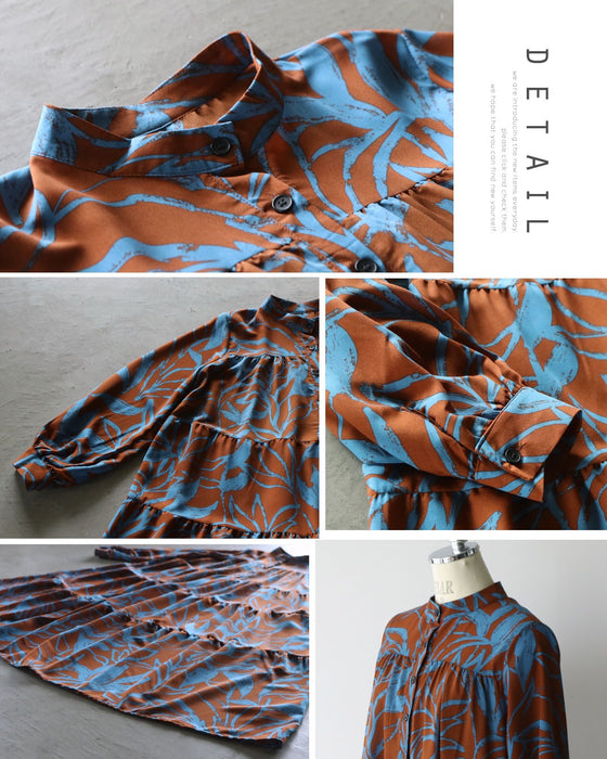 雰囲気を纏う。柄ティアードワンピース