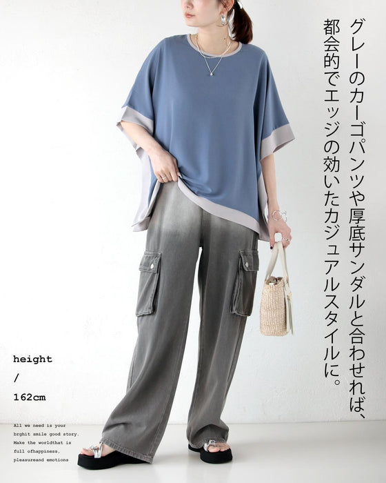 洗練された品格。バイカラー高機能ブラウス