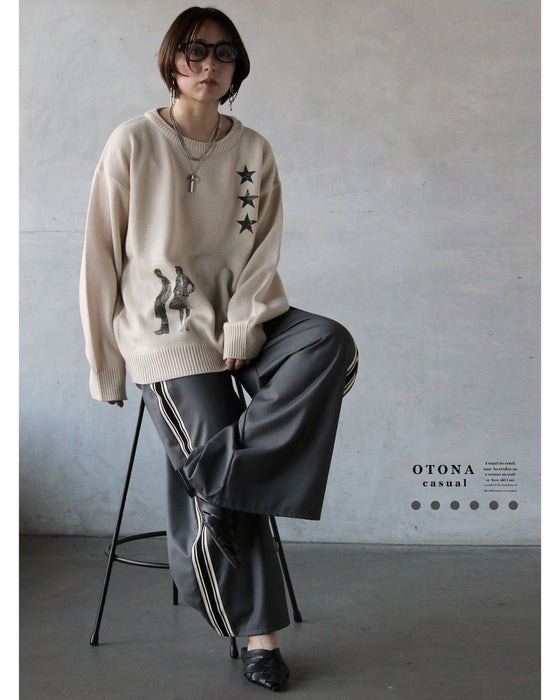 アートを纏う、ひと癖プリントニット