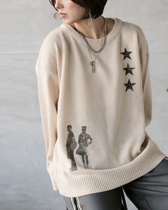 アートを纏う、ひと癖プリントニット