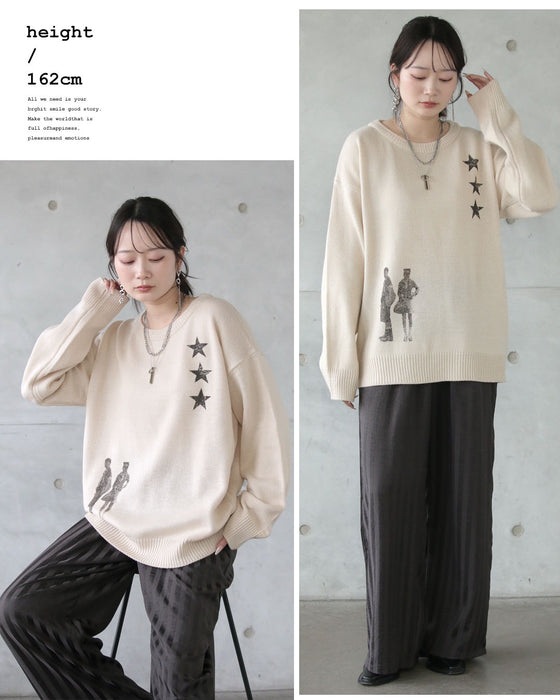 アートを纏う、ひと癖プリントニット