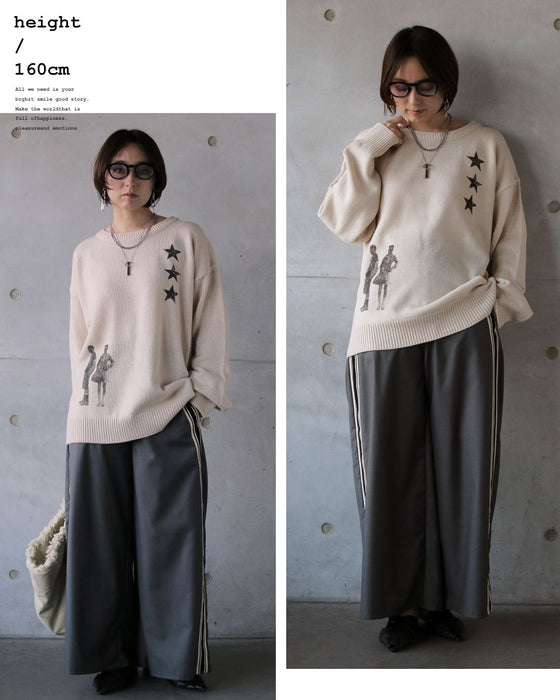 アートを纏う、ひと癖プリントニット