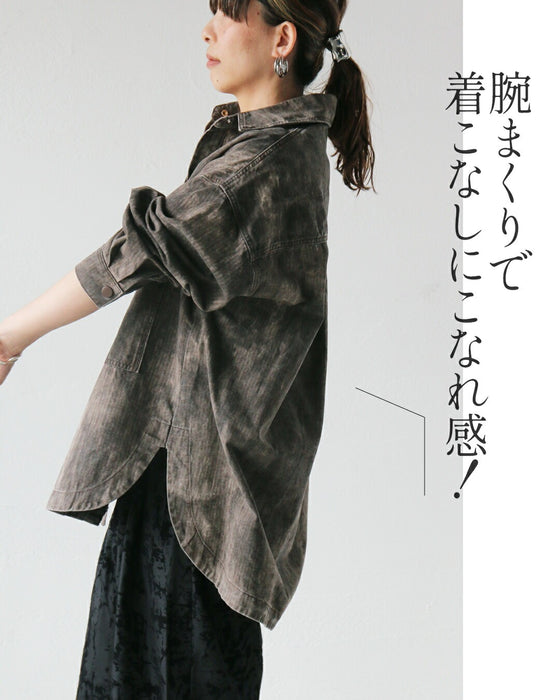ヴィンテージの余裕。抜け感ゆるデニムシャツ