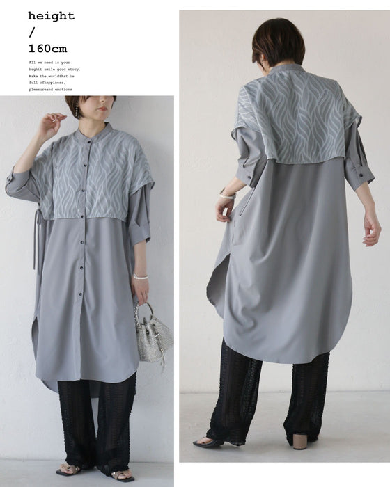 さらりと重ねて、洗練。レイヤード風ロングシャツ