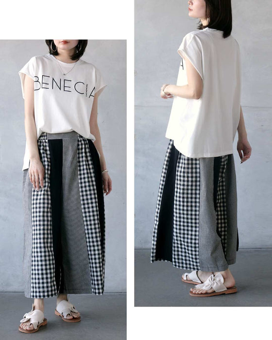 モードに遊ぶ。デザインチェックパンツ