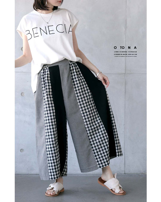 モードに遊ぶ。デザインチェックパンツ