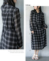 シックに軽やかチェック柄シャツワンピース