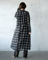 シックに軽やかチェック柄シャツワンピース