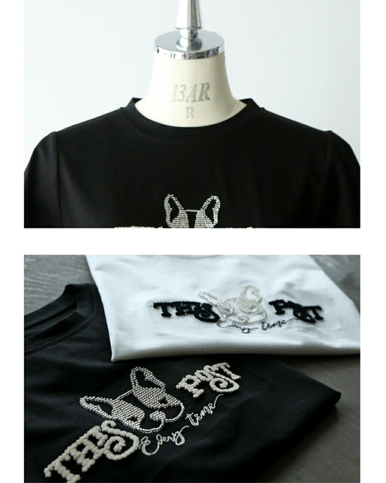 遊び心を、上品に纏う。フレンチブルドッグTシャツ