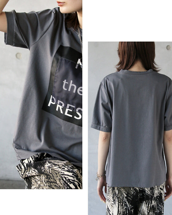 シアー重なる大人ロゴ 接触冷感モードTシャツ