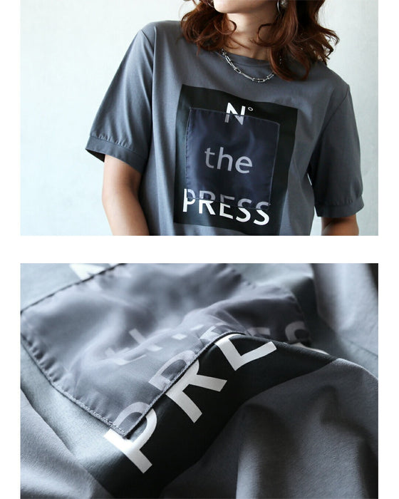 シアー重なる大人ロゴ 接触冷感モードTシャツ