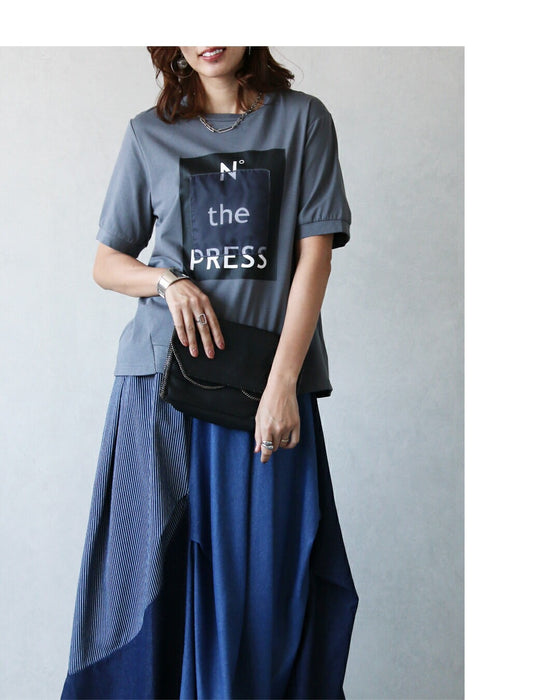 シアー重なる大人ロゴ 接触冷感モードTシャツ