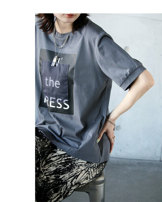 シアー重なる大人ロゴ 接触冷感モードTシャツ