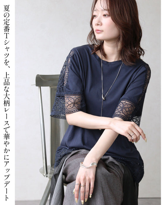 レースが導く、大人の優美。　品よく華やぐ「映え」トップス