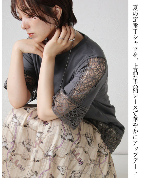 レースが導く、大人の優美。　品よく華やぐ「映え」トップス