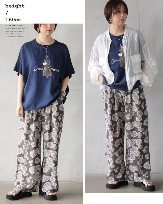 オシャレLADY 異素材ドルマントップス