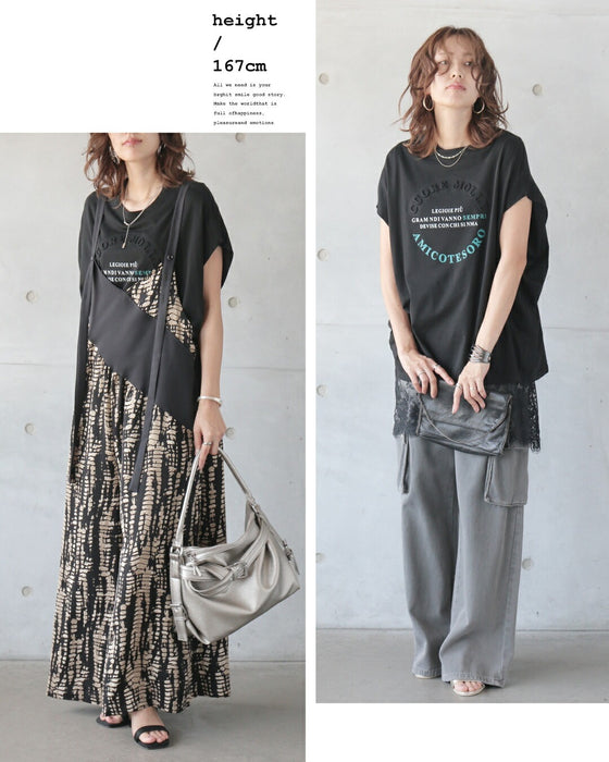 触れたくなる質感洗練はディテールに宿る立体ロゴTシャツ