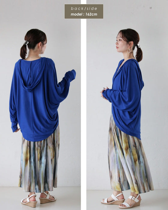 UV対策、接触冷感、イージーケア 凛と映えるロイヤルブルー 「完璧UV対策」高機能フーディー