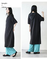 一枚で差がつく。 異素材パーカーワンピース